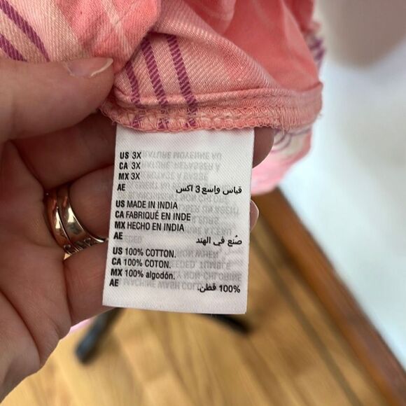 Style & Co Womens Shirt Button Down Long Sleeve Plaid Pink Size 3X NWT - Picture 9 of 11